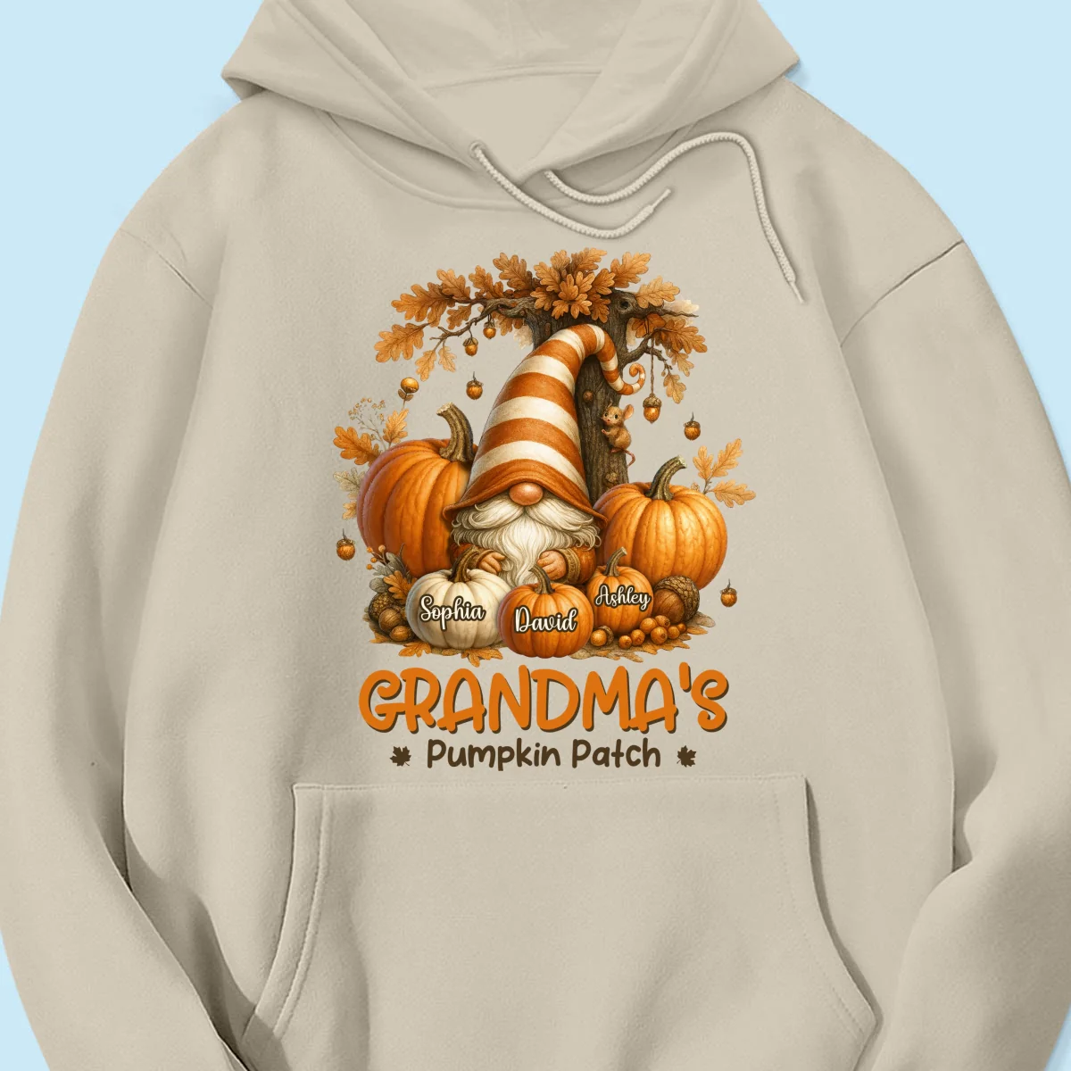 Gnome Grandma's Pumpkin Patch Personalized Fall Sweatshirt, Cozy Fall Sweatshirt for Grandma - Image 72