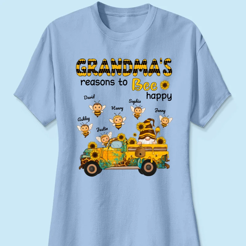 Gnome Grandma's Reasons to be Happy Personalized Sweatshirt, Cozy Fall Sweatshirt for Grandma - Image 55