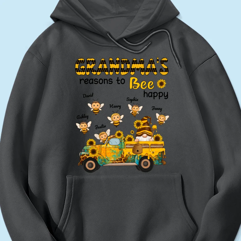 Gnome Grandma's Reasons to be Happy Personalized Sweatshirt, Cozy Fall Sweatshirt for Grandma - Image 60