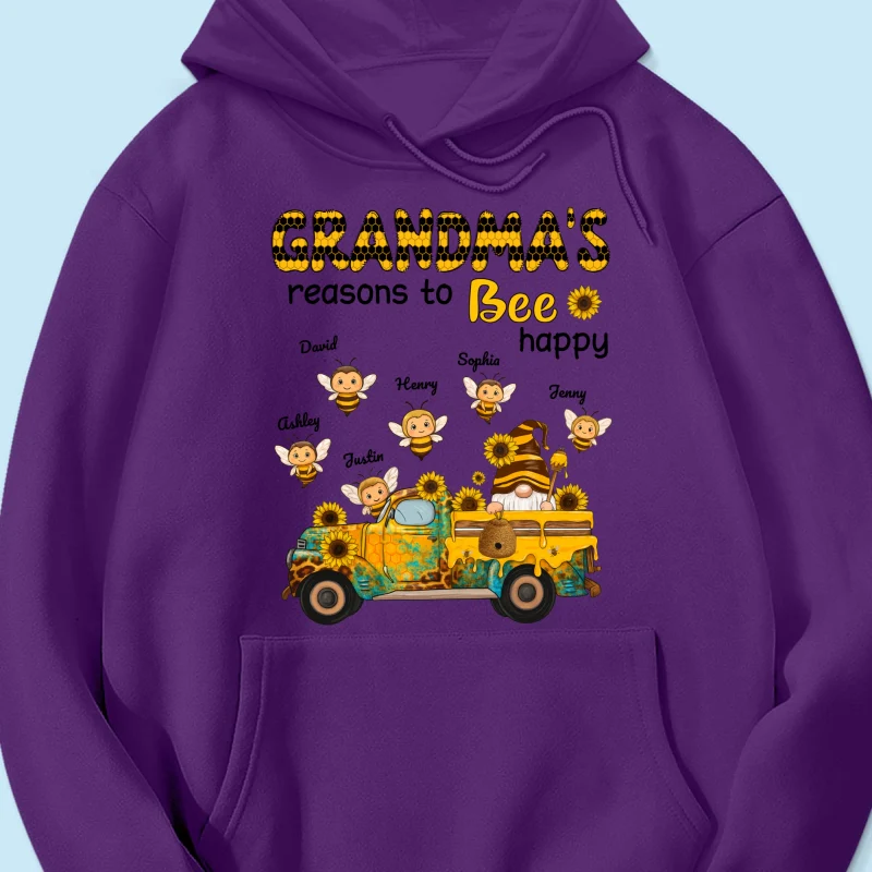 Gnome Grandma's Reasons to be Happy Personalized Sweatshirt, Cozy Fall Sweatshirt for Grandma - Image 61