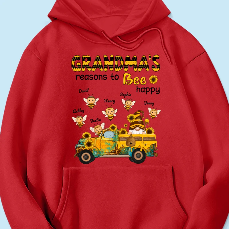 Gnome Grandma's Reasons to be Happy Personalized Sweatshirt, Cozy Fall Sweatshirt for Grandma - Image 64