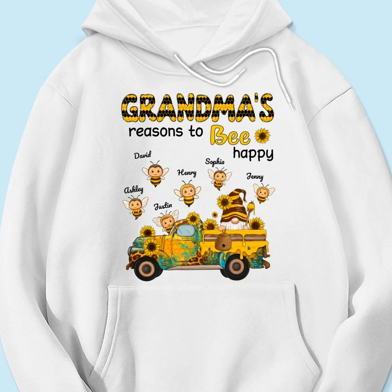 Gnome Grandma's Reasons to be Happy Personalized Sweatshirt, Cozy Fall Sweatshirt for Grandma - Image 66