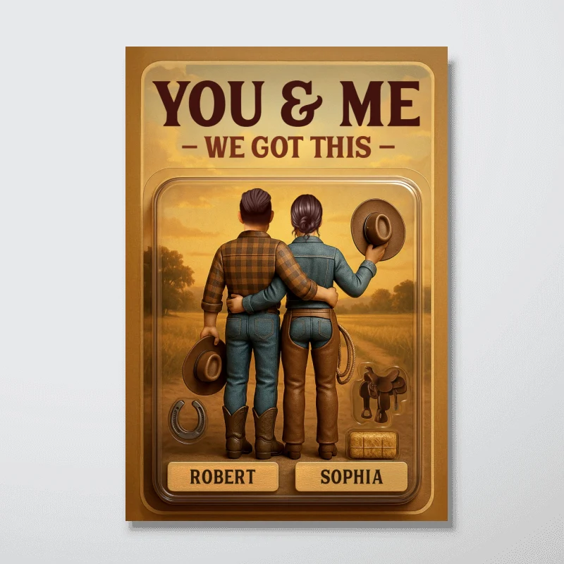 God Blessed The Broken Road 3D Effect Custom Figure Country Vibe Couple Personalized Poster - Image 13