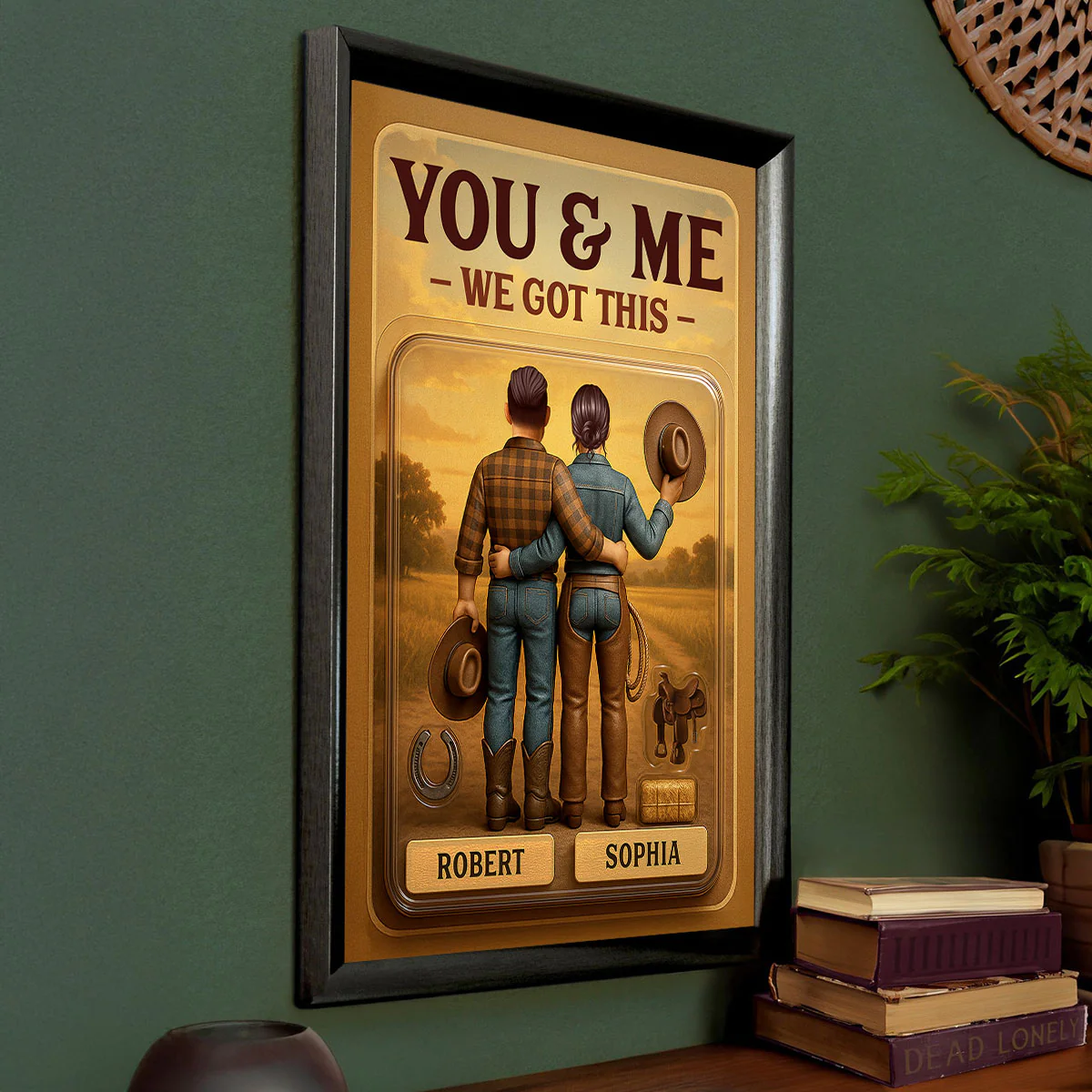 God Blessed The Broken Road 3D Effect Custom Figure Country Vibe Couple Personalized Poster - Image 5
