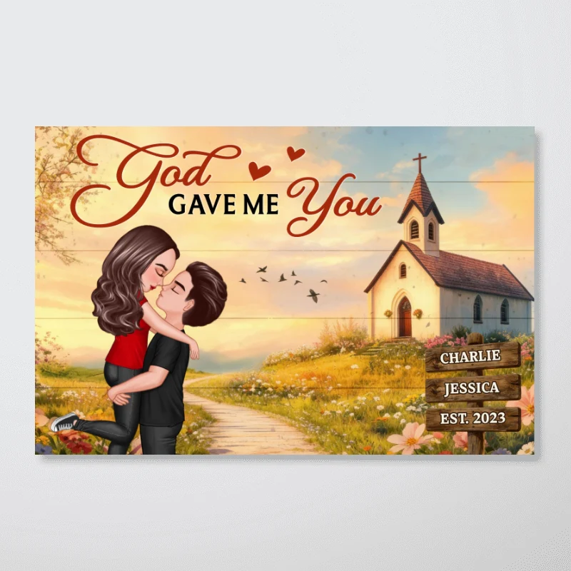 God Wrote Our Love Story Christian Couple Decor - Personalized Poster - Heartfelt Valentine, Anniversary Gift For Him, For Her, For Wife, For Husband - Image 15