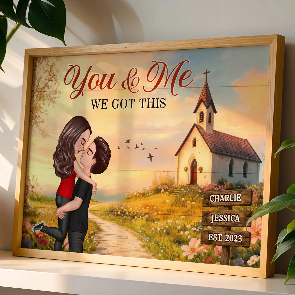 God Wrote Our Love Story Christian Couple Decor - Personalized Poster - Heartfelt Valentine, Anniversary Gift For Him, For Her, For Wife, For Husband - Image 8