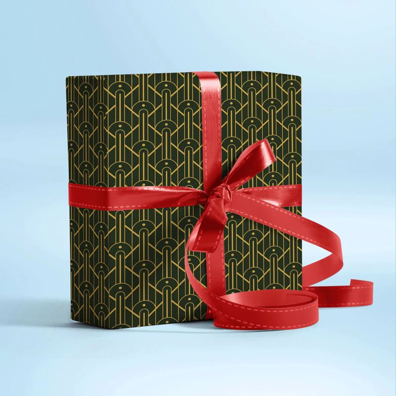 Golden Art Deco Gift Wrapping Paper - Image 3