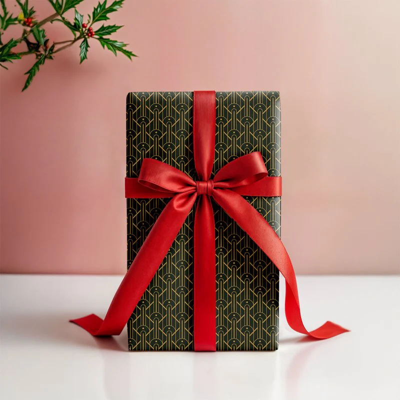 Golden Art Deco Gift Wrapping Paper - Image 4