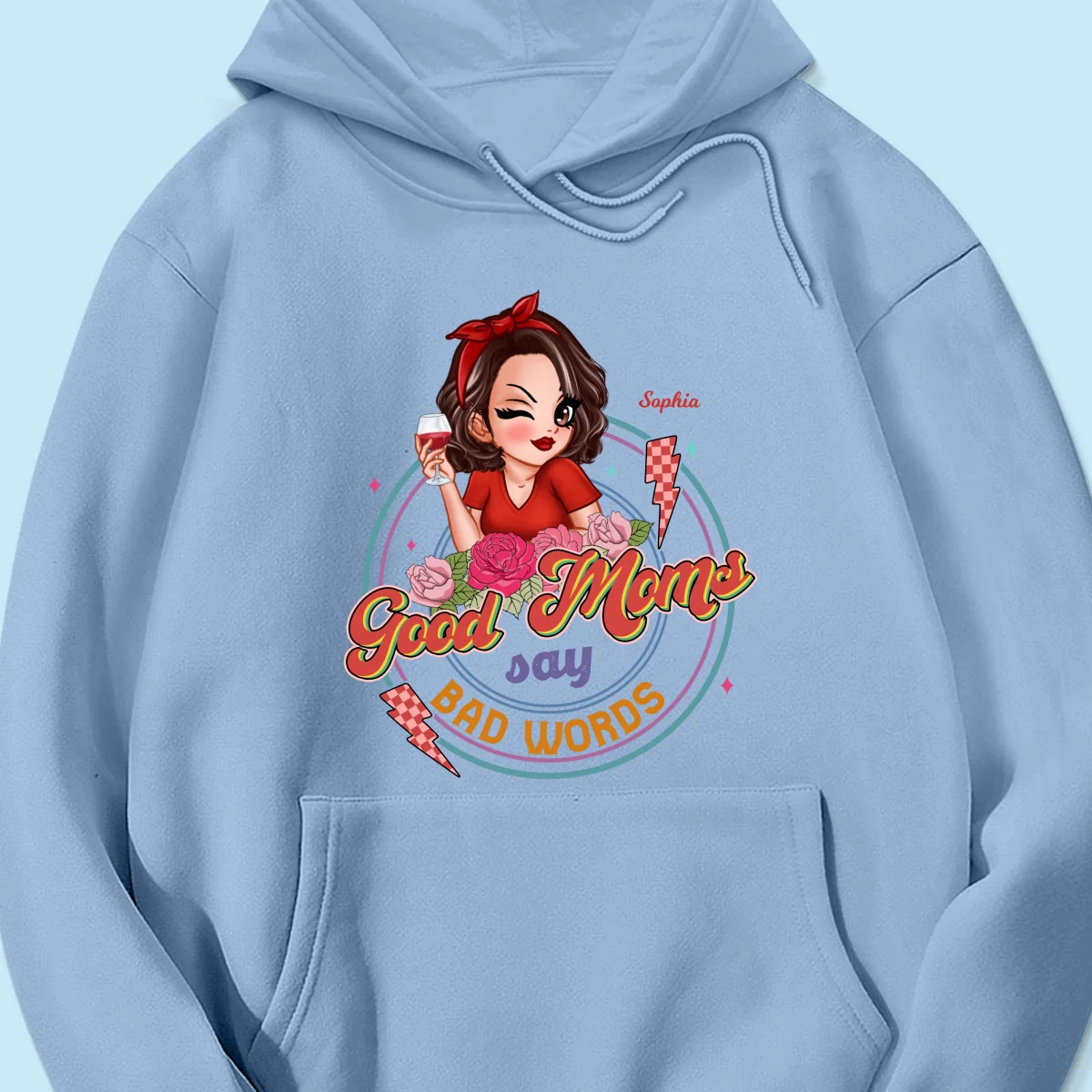Good Moms Say Bad Words Retro Personalized Shirt, Gift For Mom - Image 18
