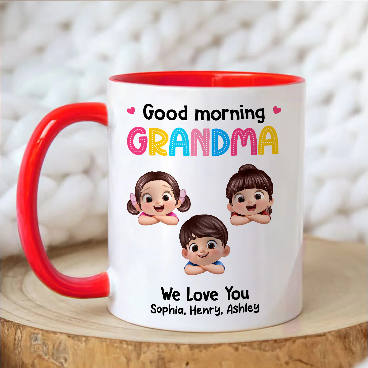 Good Morning Grandma Mom We Love You - Personalized Mug - Heartfelt Mother's Day Gift for Grandma, Mom - Image 2