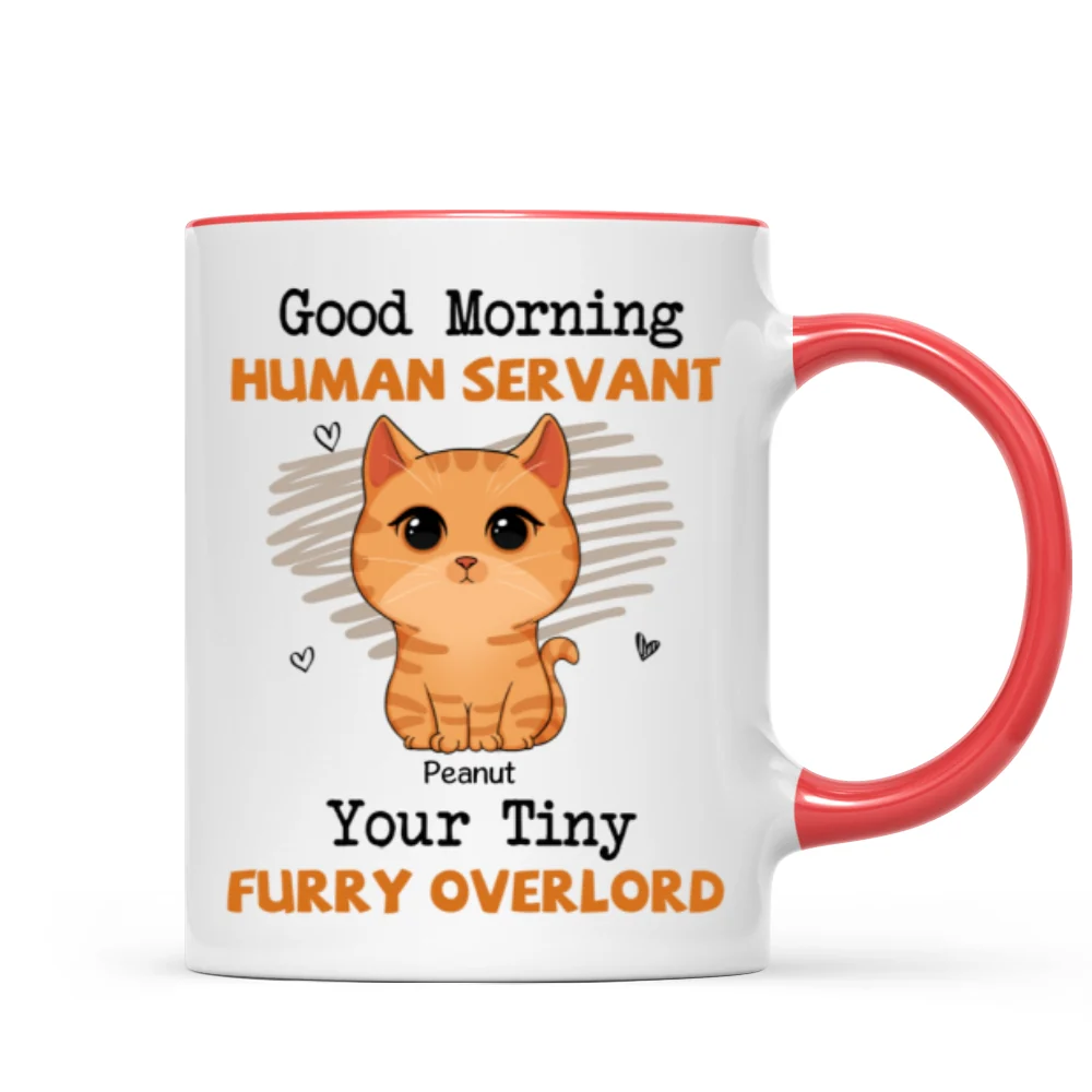 Good Morning Human Servant Cute Cats Vector Personalized Mug - Image 7