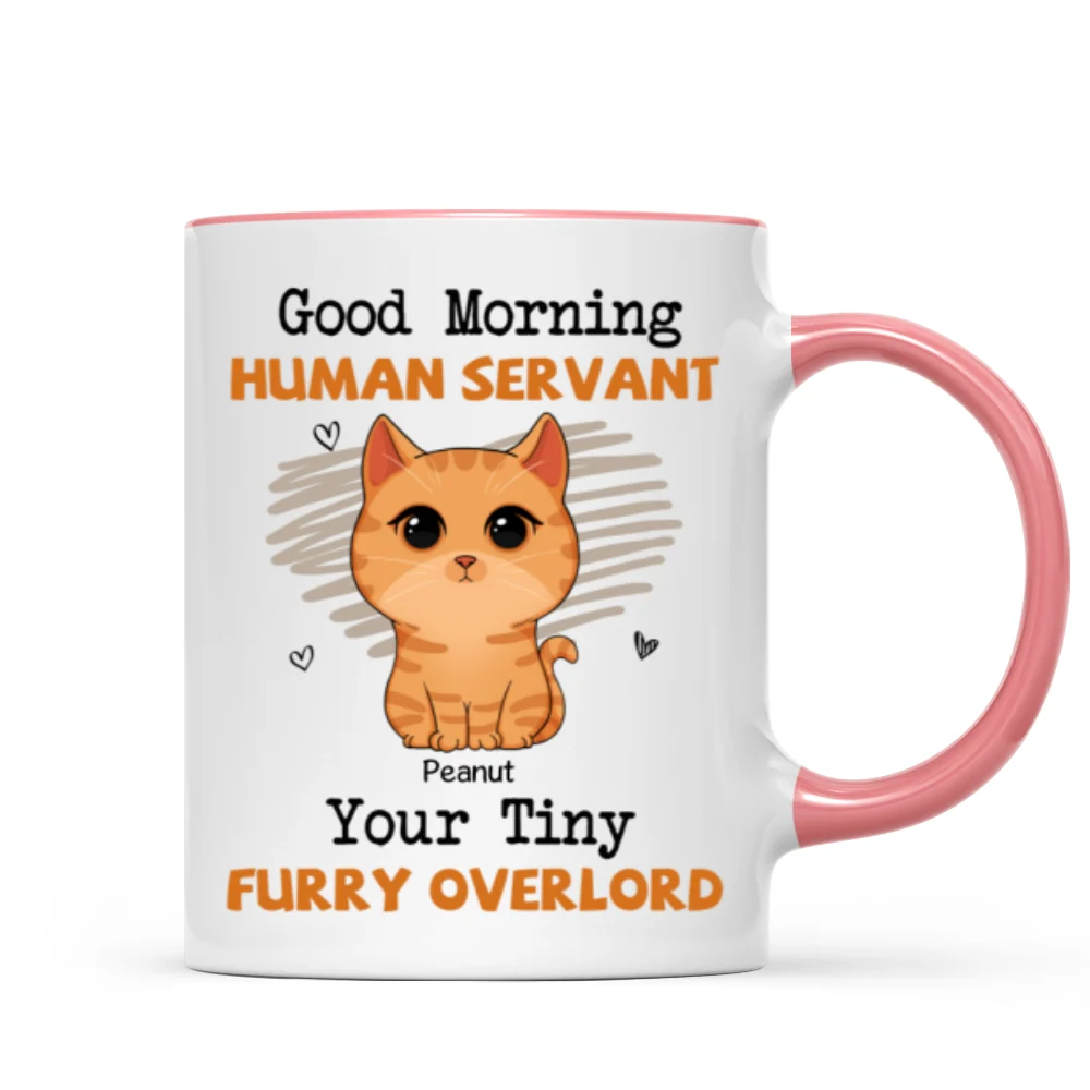 Good Morning Human Servant Cute Cats Vector Personalized Mug - Image 9