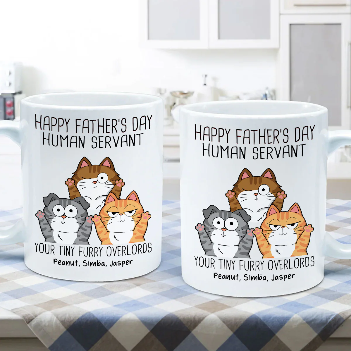 Good Morning Human Servant, Funny Cat Lover Mug, Gift For Cat Dad, Cat Mom - Image 5
