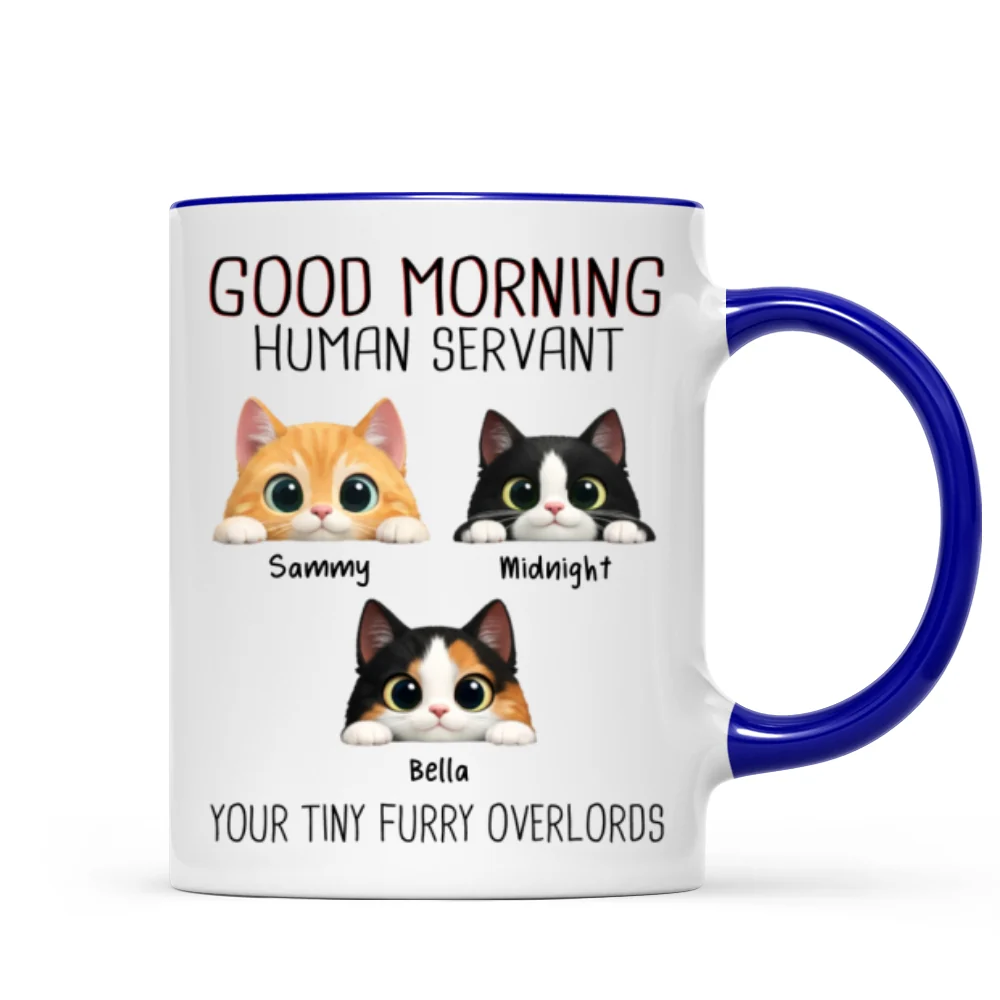 Good Morning Human Servant - Personalized Mug - Funny Gift for Cat Moms, Cat Dads - Image 9