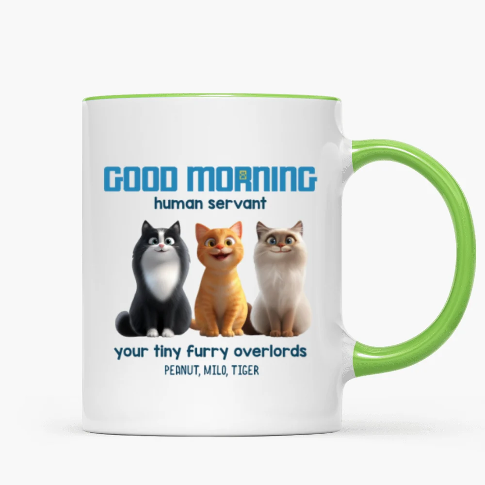 Good Morning Human Servant Personalized Mug, Unique Gift for Cat Mom Cat Dad - Image 13