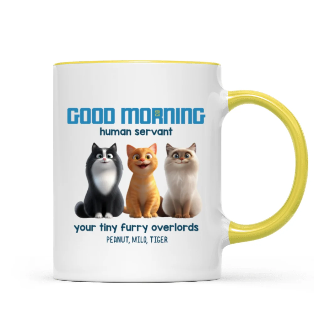 Good Morning Human Servant Personalized Mug, Unique Gift for Cat Mom Cat Dad - Image 15