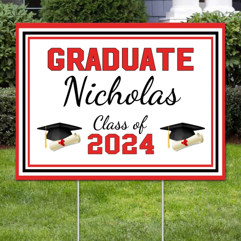 Graduation Family Yard Decor Graduate Name Personalized Yard Sign - Image 7