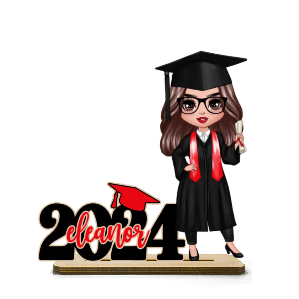 Graduation Gift Graduate Senior Class Of 2024 Personalized Standing Wooden Plaque - Image 11