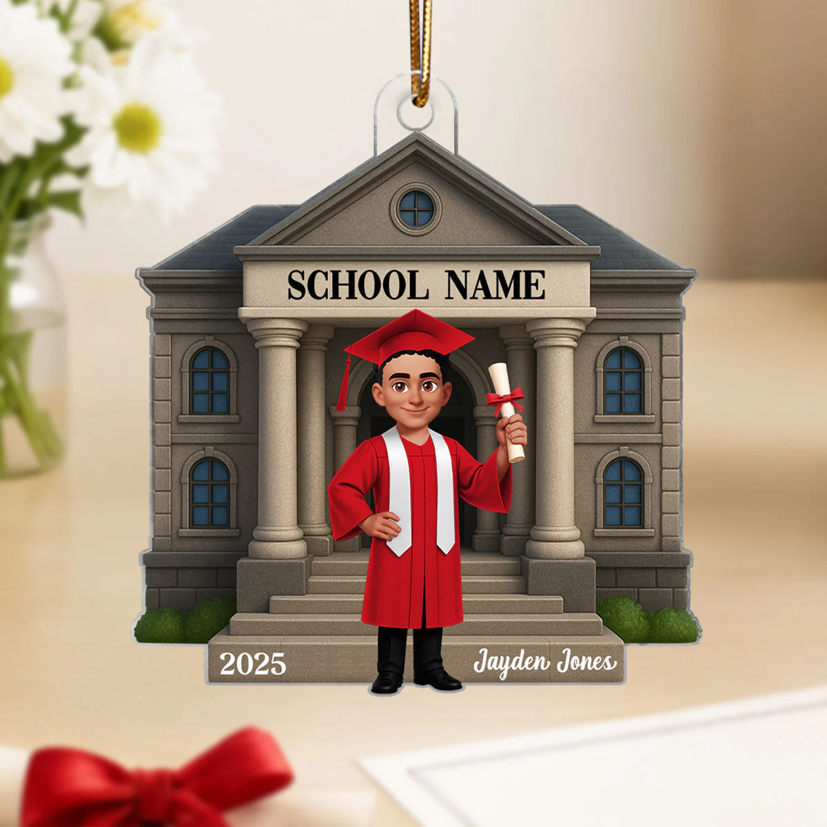 Graduation Keepsake 3D Effect - Personalized Acrylic Ornament - Graduation Christmas Gift - Image 3