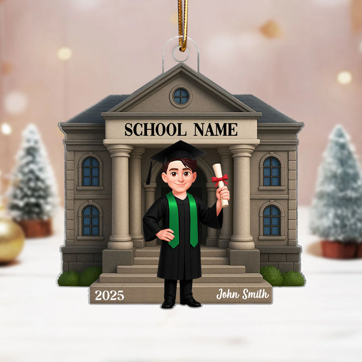 Graduation Keepsake 3D Effect - Personalized Acrylic Ornament - Graduation Christmas Gift - Image 5