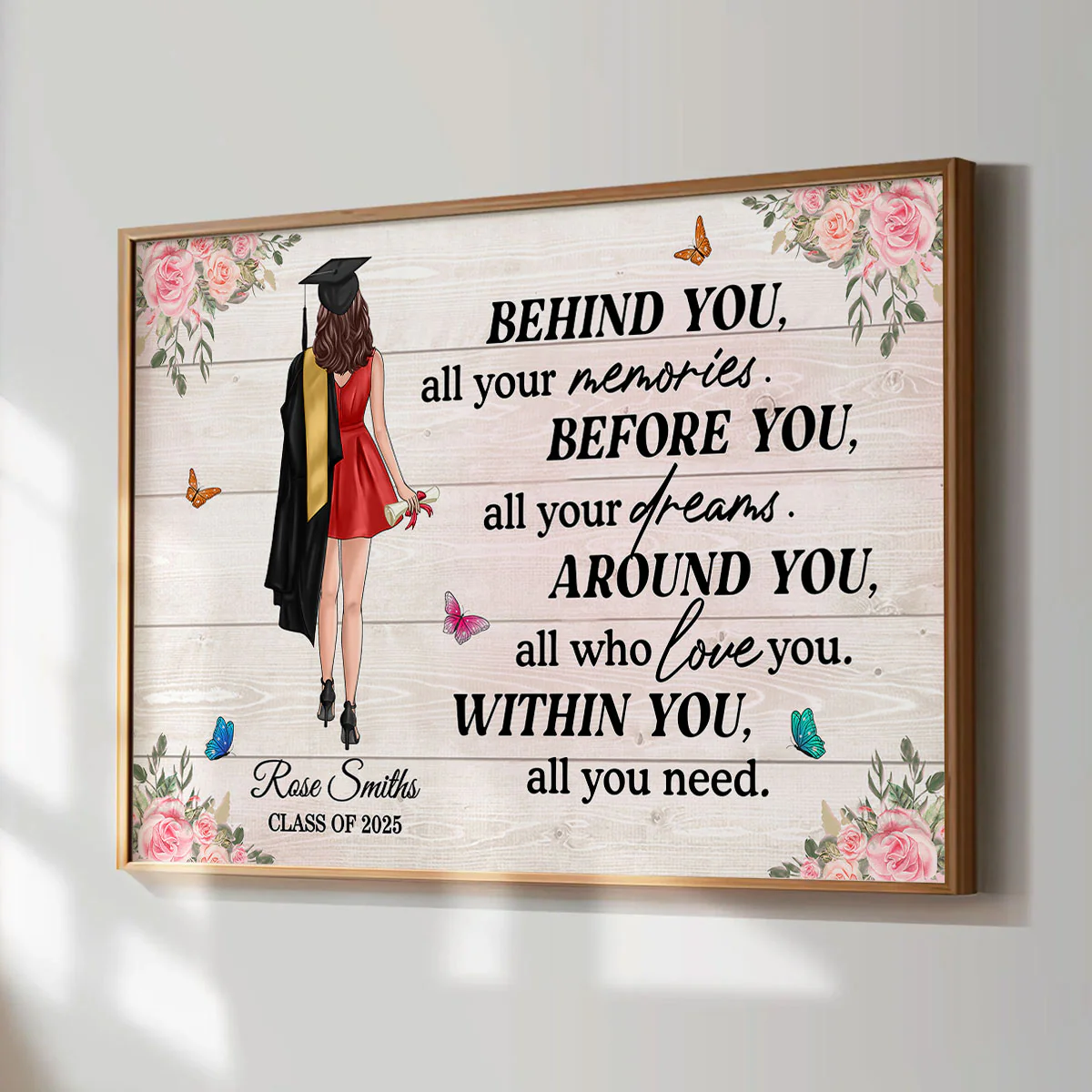 Graduation Senior Behind You All Your Memories Personalized Poster, Graduation Gift - Image 6