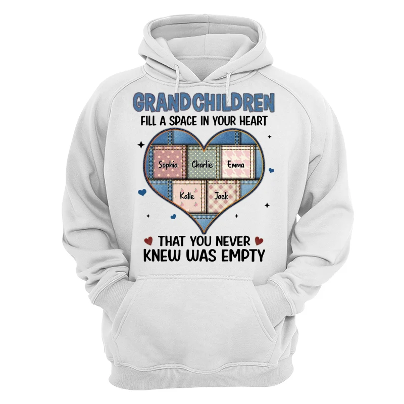 Grandchildren Fill Spaces In Grandma Heart Floral Patterns Personalized Shirt - Image 13