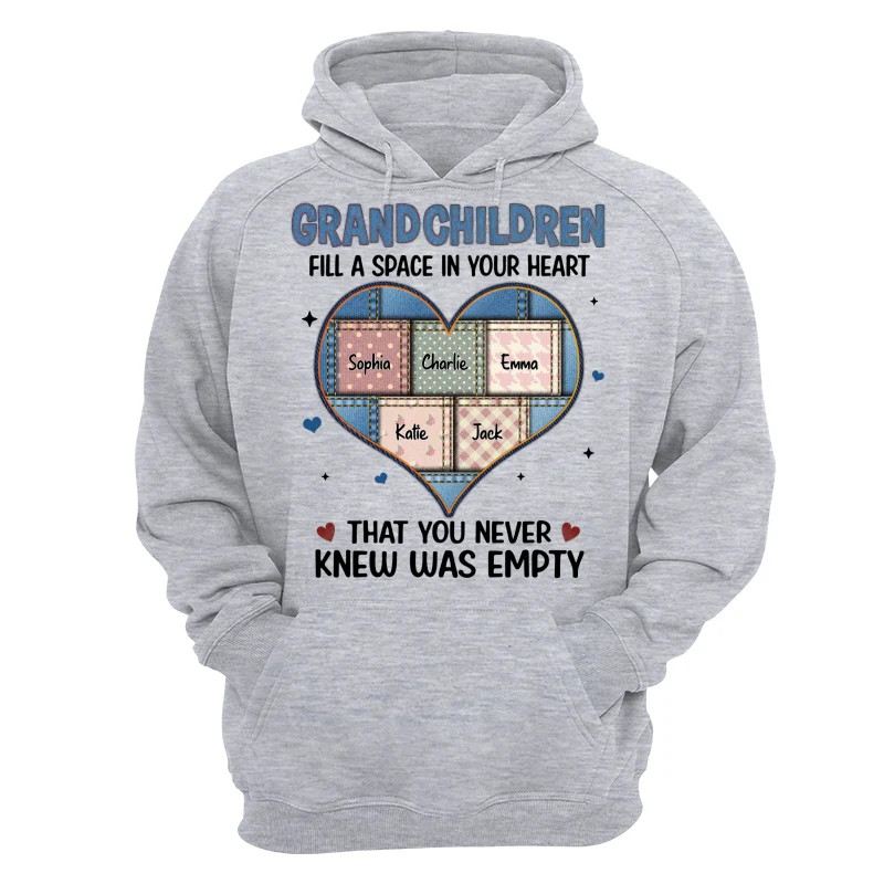 Grandchildren Fill Spaces In Grandma Heart Floral Patterns Personalized Shirt - Image 14
