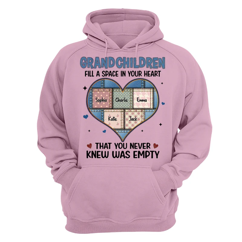 Grandchildren Fill Spaces In Grandma Heart Floral Patterns Personalized Shirt - Image 15