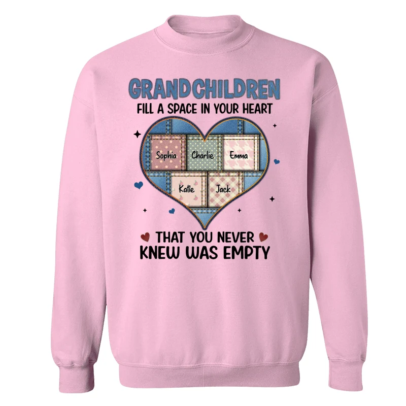 Grandchildren Fill Spaces In Grandma Heart Floral Patterns Personalized Shirt - Image 19