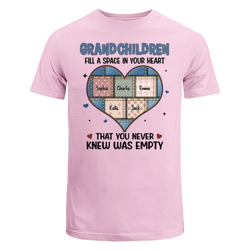 Grandchildren Fill Spaces In Grandma Heart Floral Patterns Personalized Shirt - Image 7