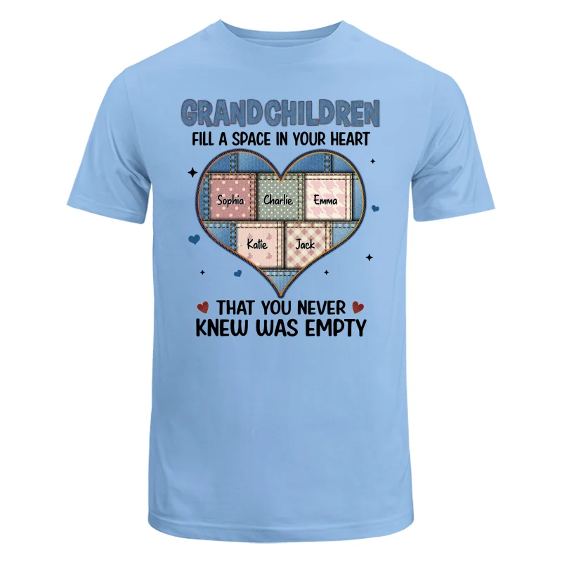 Grandchildren Fill Spaces In Grandma Heart Floral Patterns Personalized Shirt - Image 8