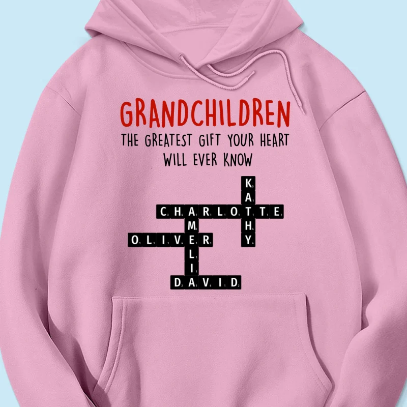 Grandchildren The Greatest Gift Your Heart Will Ever Know, Crossword Puzzle Personalized Shirt - Image 22