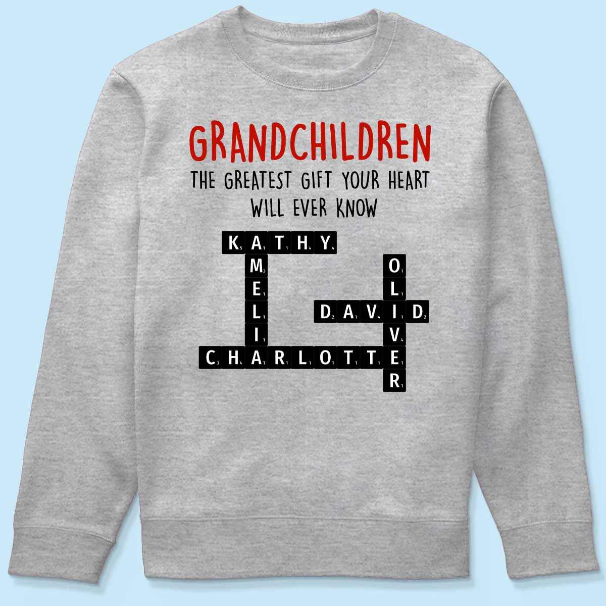 Grandchildren The Greatest Gift Your Heart Will Ever Know, Crossword Puzzle Personalized Shirt - Image 7