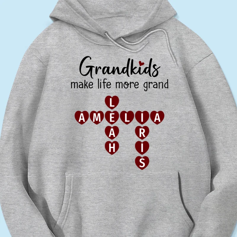 Grandkids Make Life Grand Heart Crossword Puzzle Personalized Shirt - Image 15