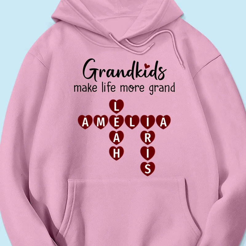 Grandkids Make Life Grand Heart Crossword Puzzle Personalized Shirt - Image 17