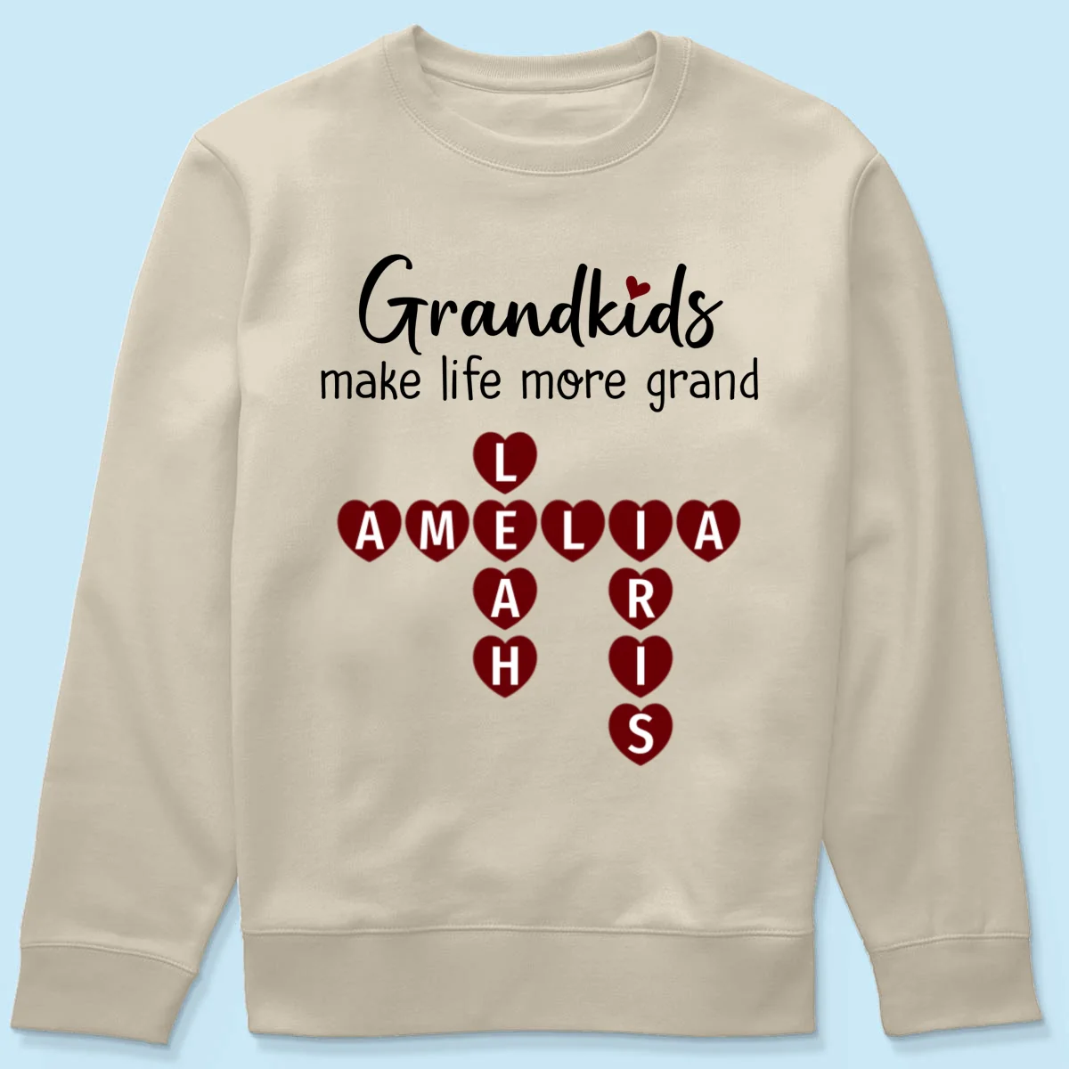 Grandkids Make Life Grand Heart Crossword Puzzle Personalized Shirt - Image 20