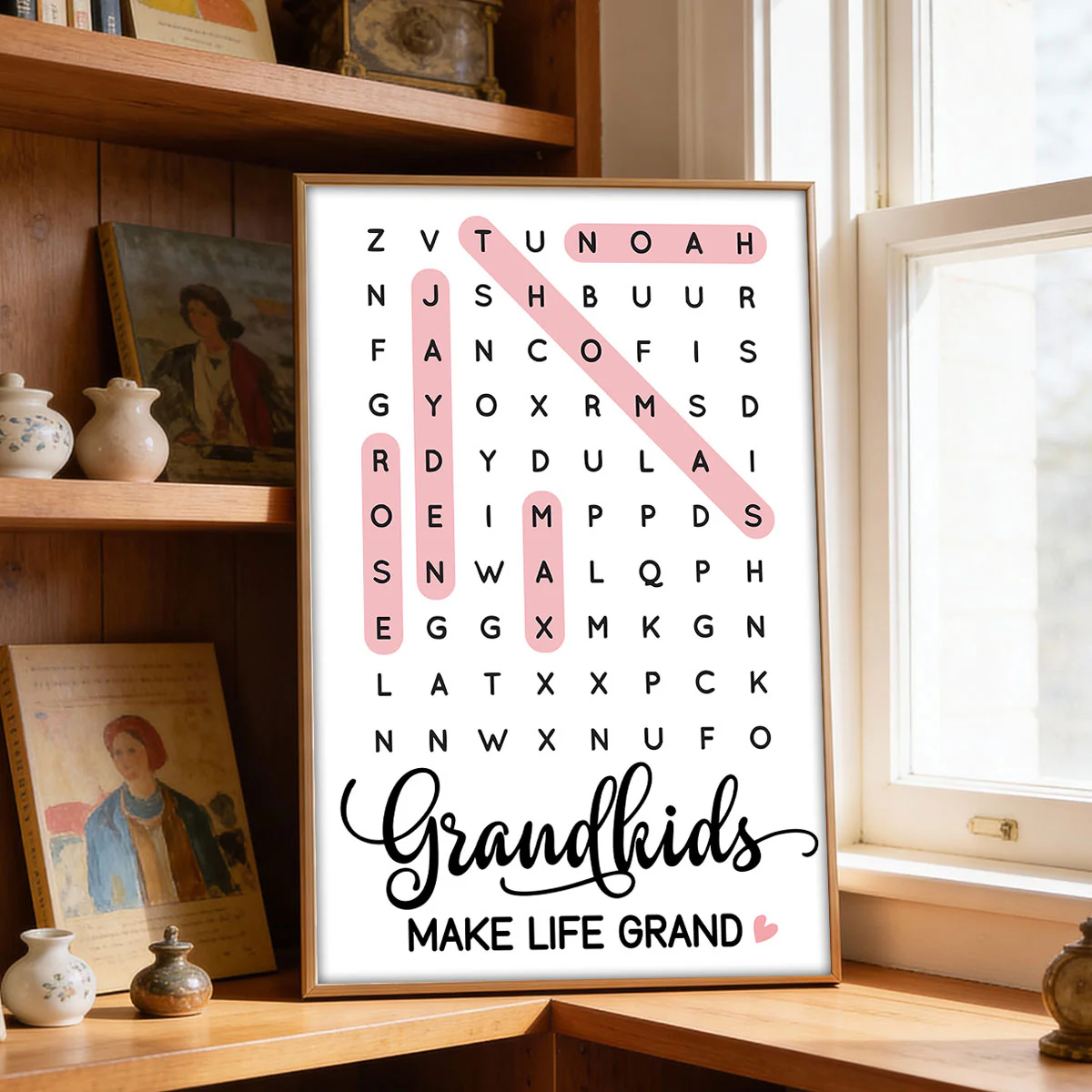 Grandkids Make Life Grand Word Search - Personalized Poster - Mother's Day Gift For Grandma - Image 10