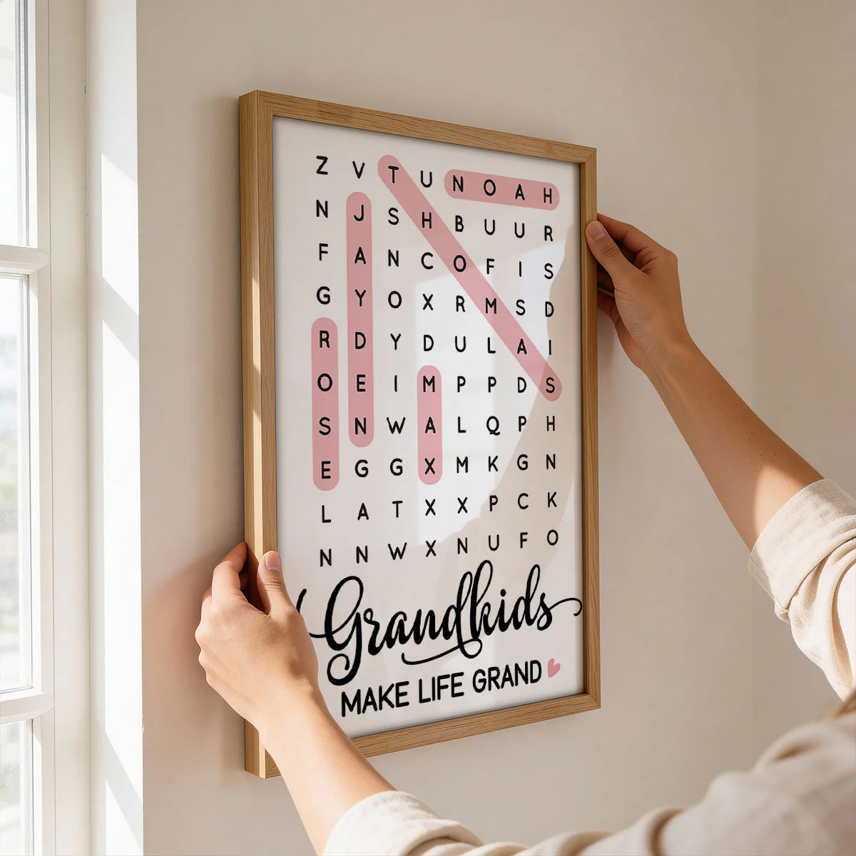 Grandkids Make Life Grand Word Search - Personalized Poster - Mother's Day Gift For Grandma - Image 11