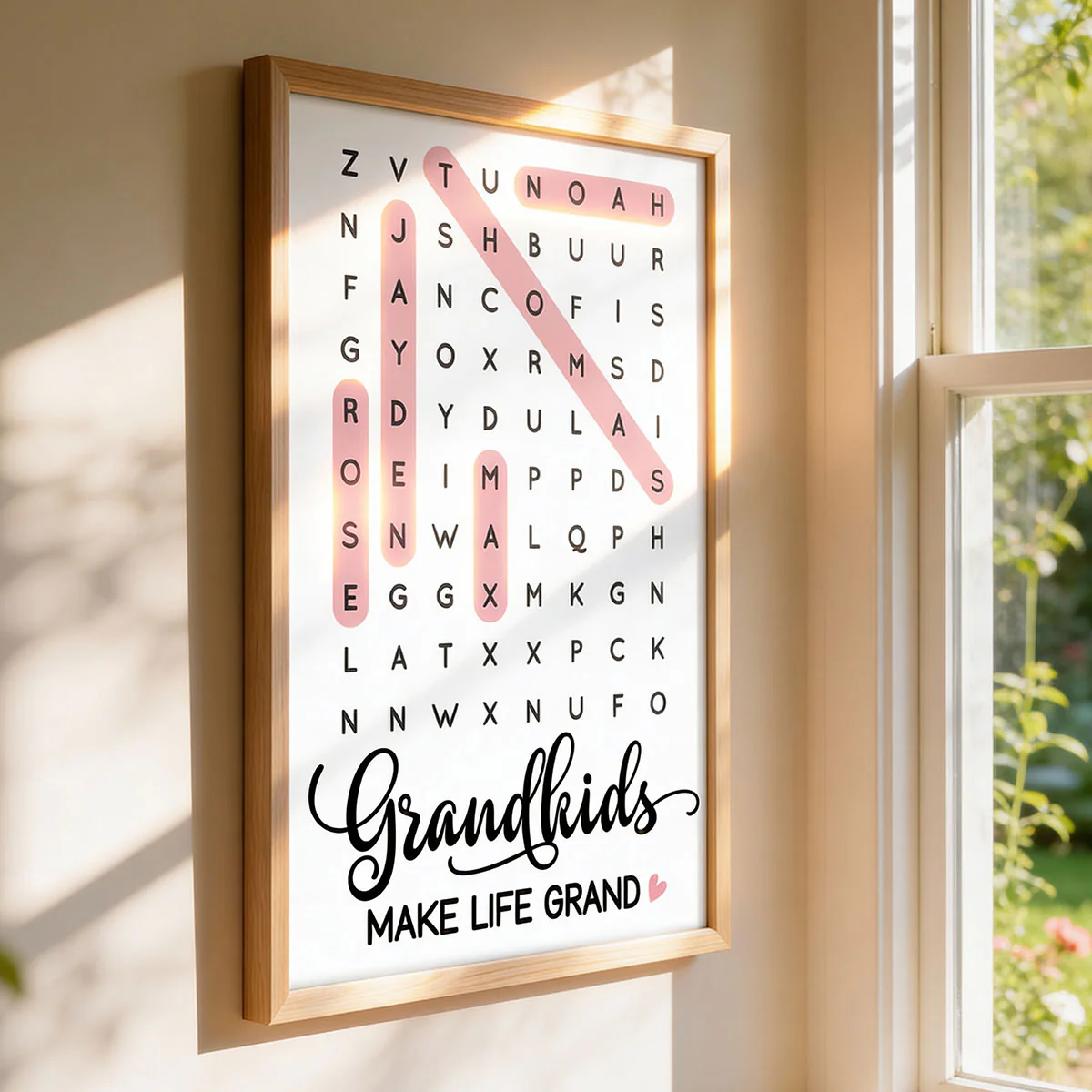 Grandkids Make Life Grand Word Search - Personalized Poster - Mother's Day Gift For Grandma - Image 17