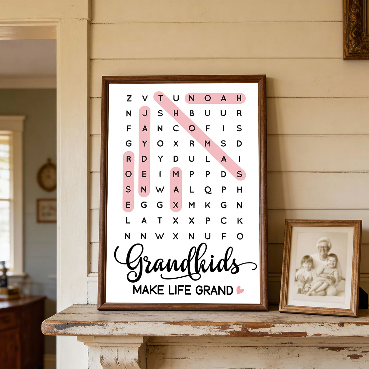Grandkids Make Life Grand Word Search - Personalized Poster - Mother's Day Gift For Grandma - Image 8