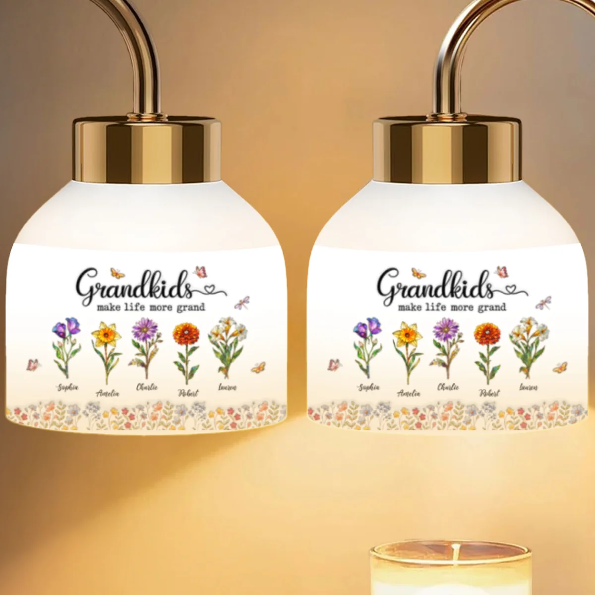 Grandkids Make My Life More Grand - Personalized Candle Warmer Lamp - Mother's Day Gift for Grandma, Mom, Wife - Image 12