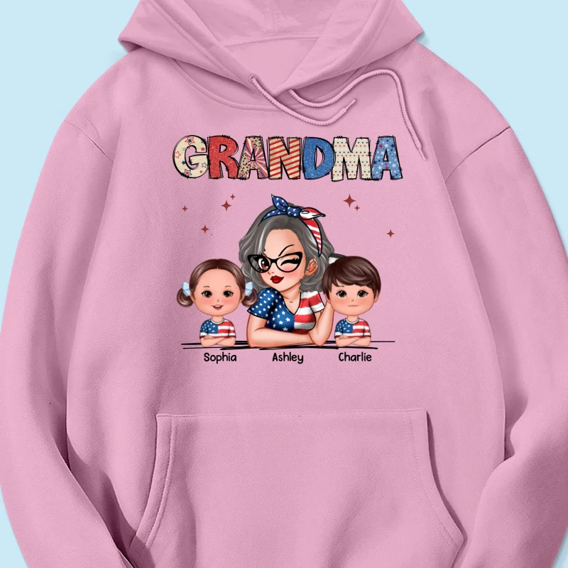 Grandma 4th Of July Sparkly Pattern Personalized Shirt, Independence Day - Image 17