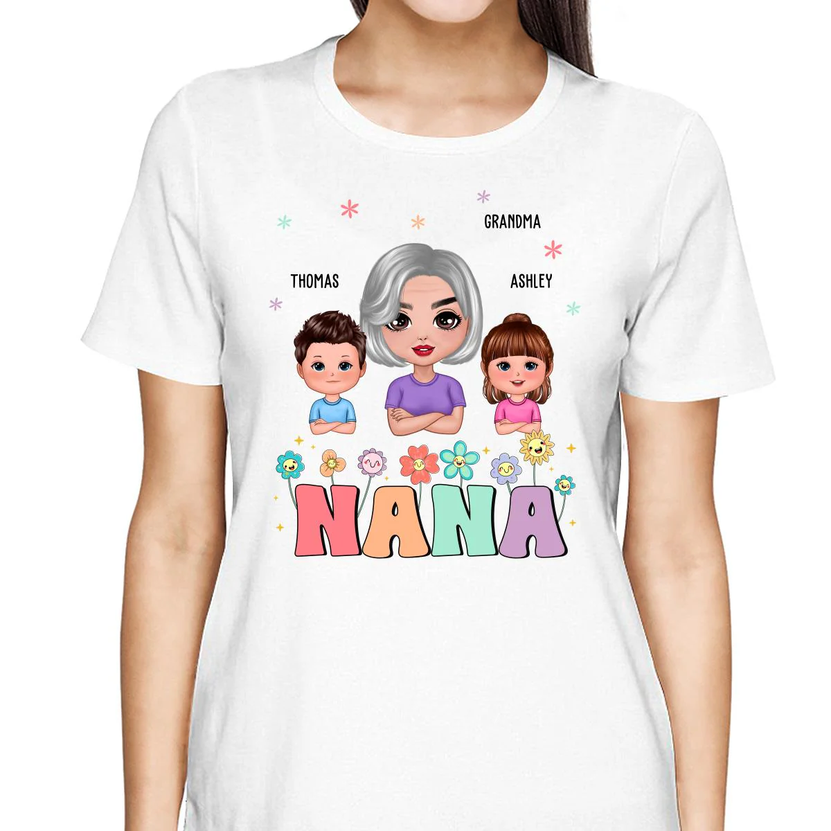 Grandma And Grandkids Personalized Shirt - Image 2