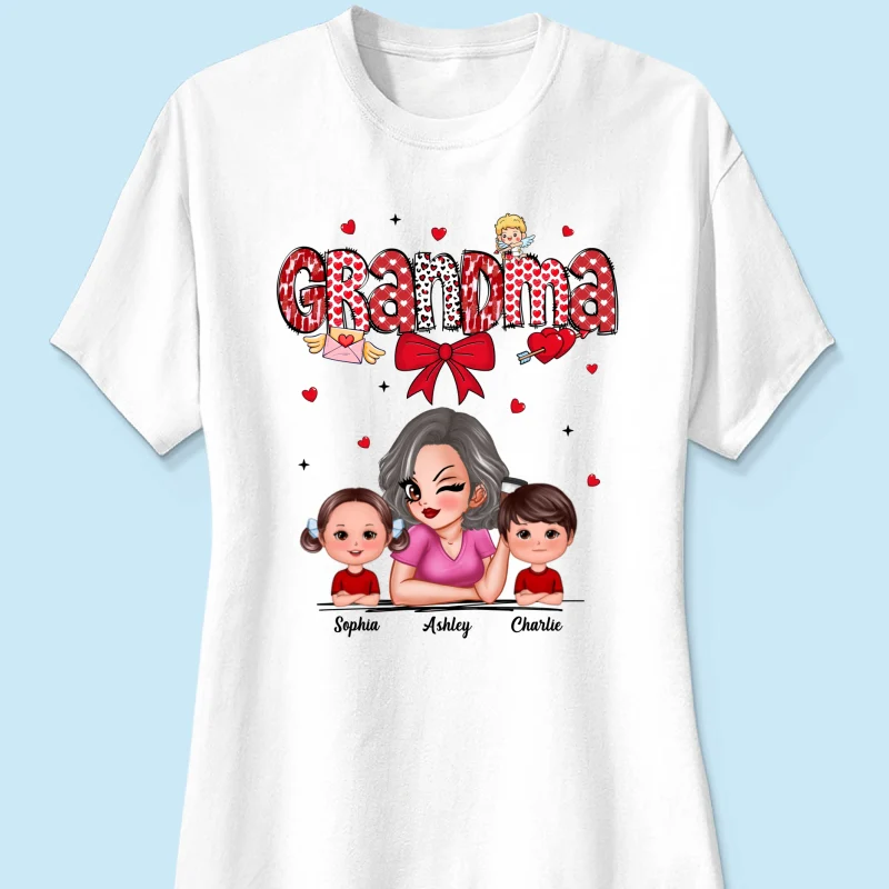 Grandma And Grandkids Personalized Shirt, Gift For Grandma - Image 11