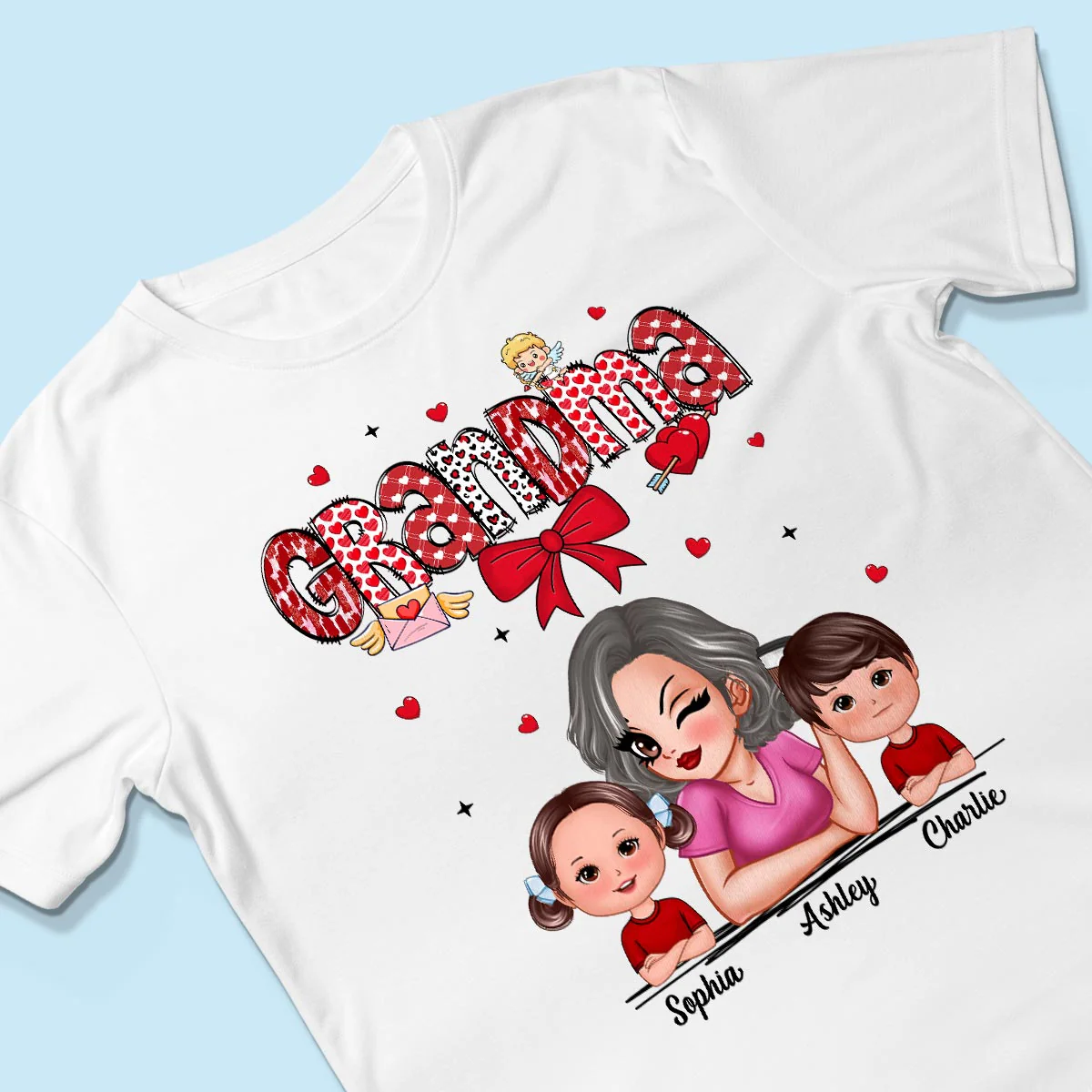 Grandma And Grandkids Personalized Shirt, Gift For Grandma - Image 3