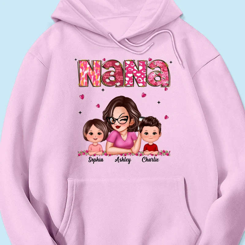 Grandma And Grandkids  Personalized Shirt,  Gift For Grandma - Image 17
