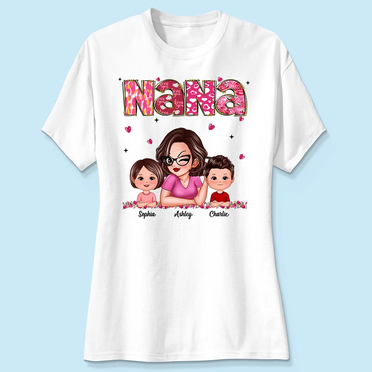 Grandma And Grandkids  Personalized Shirt,  Gift For Grandma - Image 4