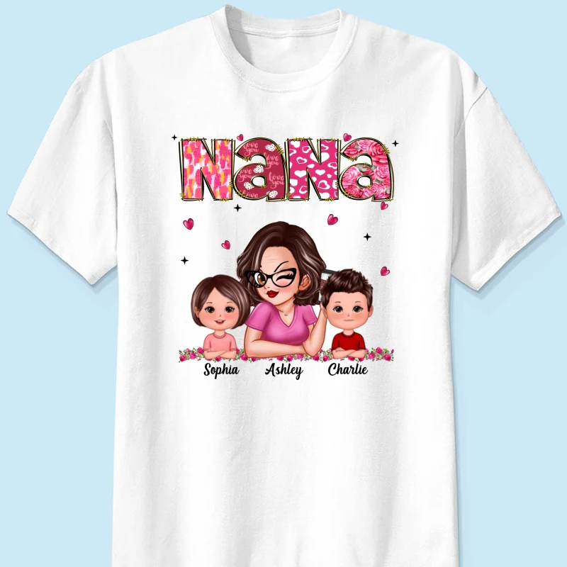 Grandma And Grandkids  Personalized Shirt,  Gift For Grandma - Image 7
