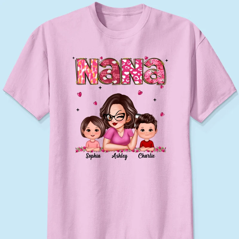 Grandma And Grandkids  Personalized Shirt,  Gift For Grandma - Image 9