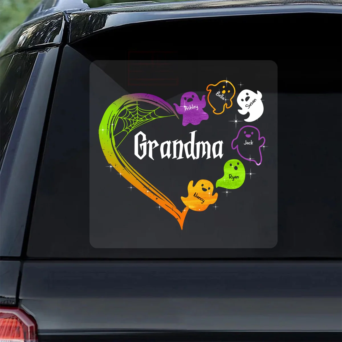 Grandma Boo Crew Heart Halloween Personalized Decal, Halloween Decor - Image 10